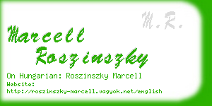 marcell roszinszky business card